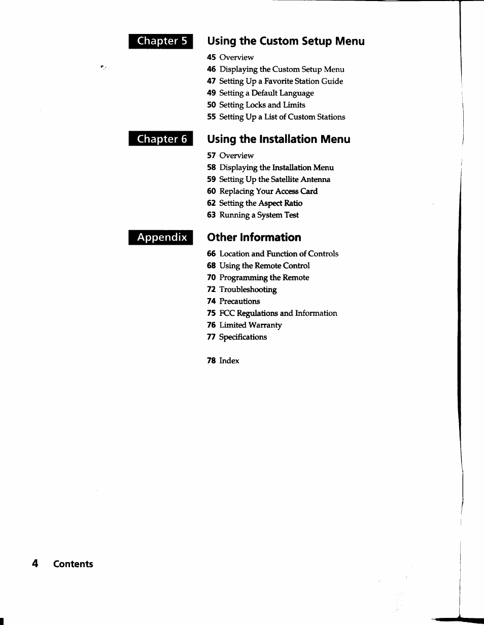 Sony SAT-B1 User Manual | Page 4 / 74