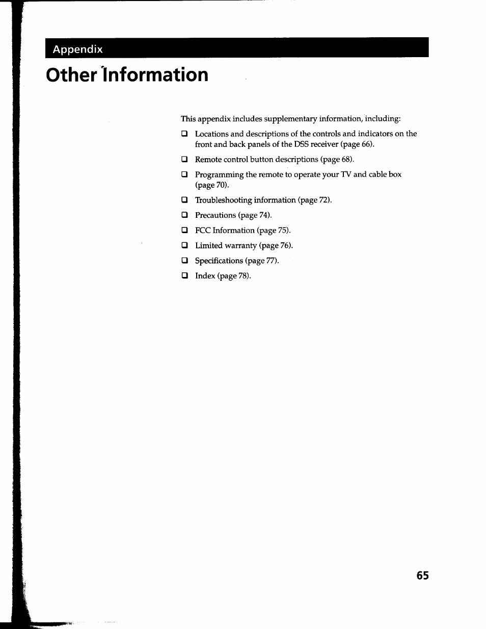 Other information | Sony SAT-B1 User Manual | Page 60 / 74