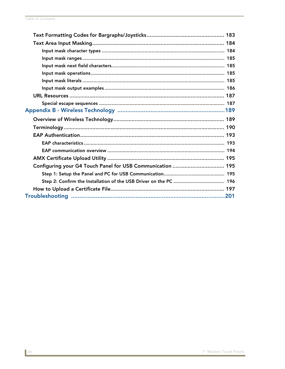 AMX Modero CV7 User Manual | Page 12 / 220