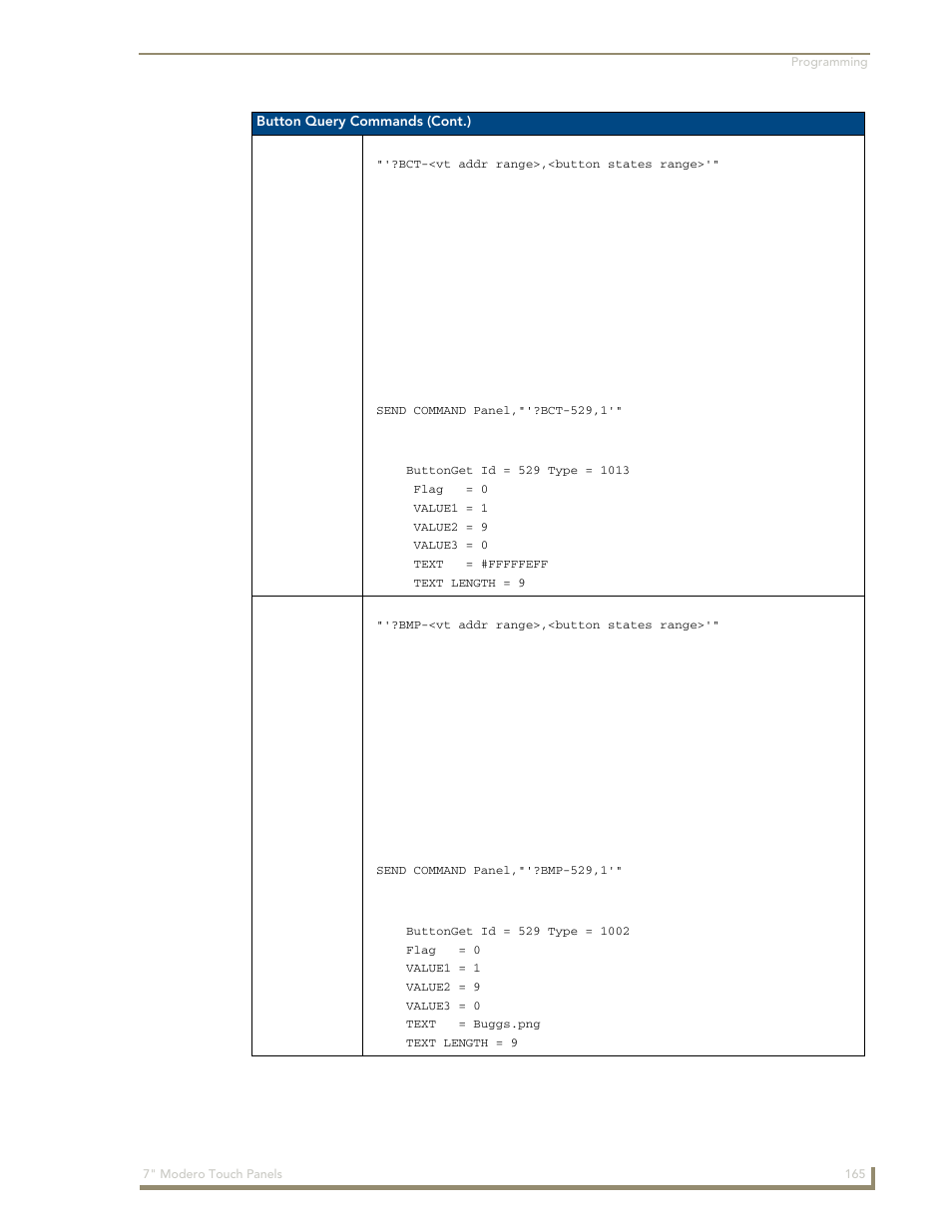 Bct ?bmp | AMX Modero CV7 User Manual | Page 177 / 220