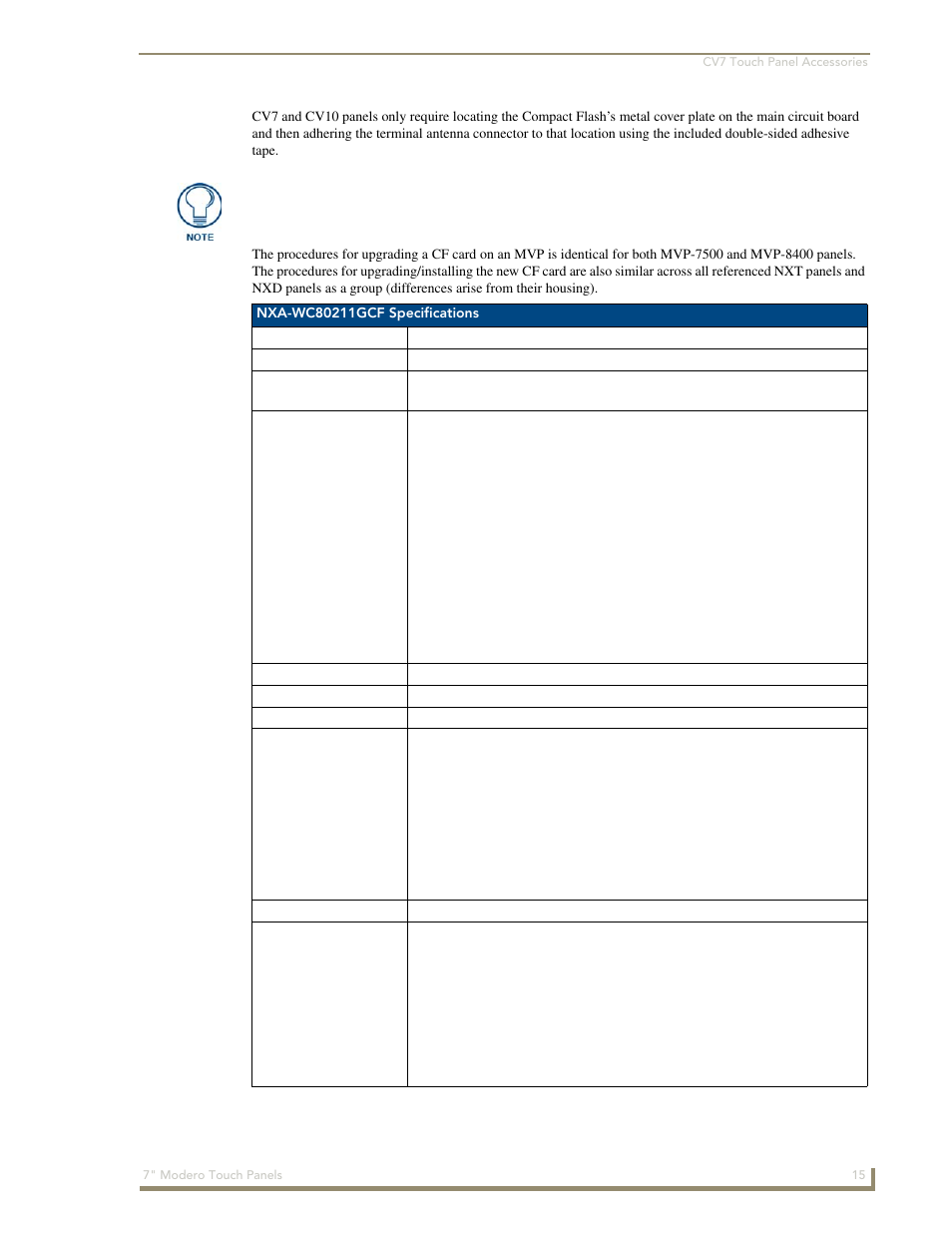 AMX Modero CV7 User Manual | Page 27 / 220