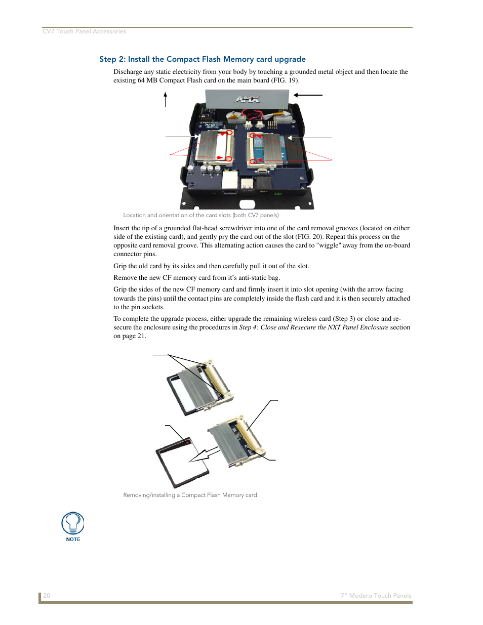 R assembly (fig. 19) | AMX Modero CV7 User Manual | Page 32 / 220