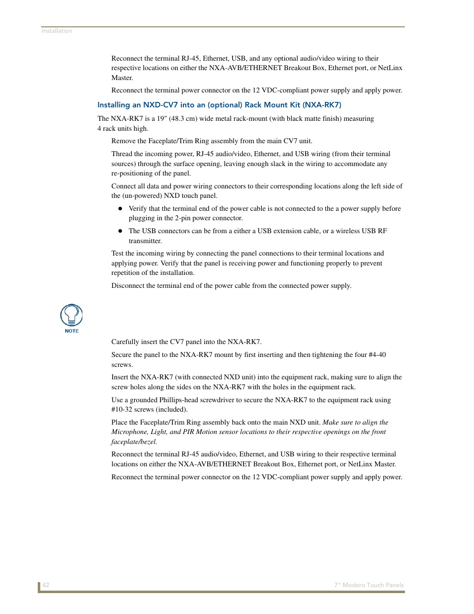 AMX Modero CV7 User Manual | Page 54 / 220