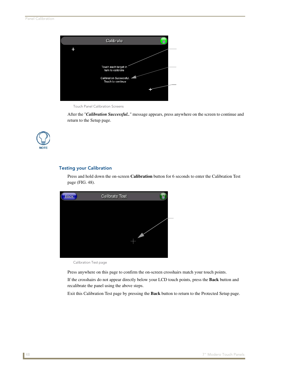 Testing your calibration | AMX Modero CV7 User Manual | Page 60 / 220