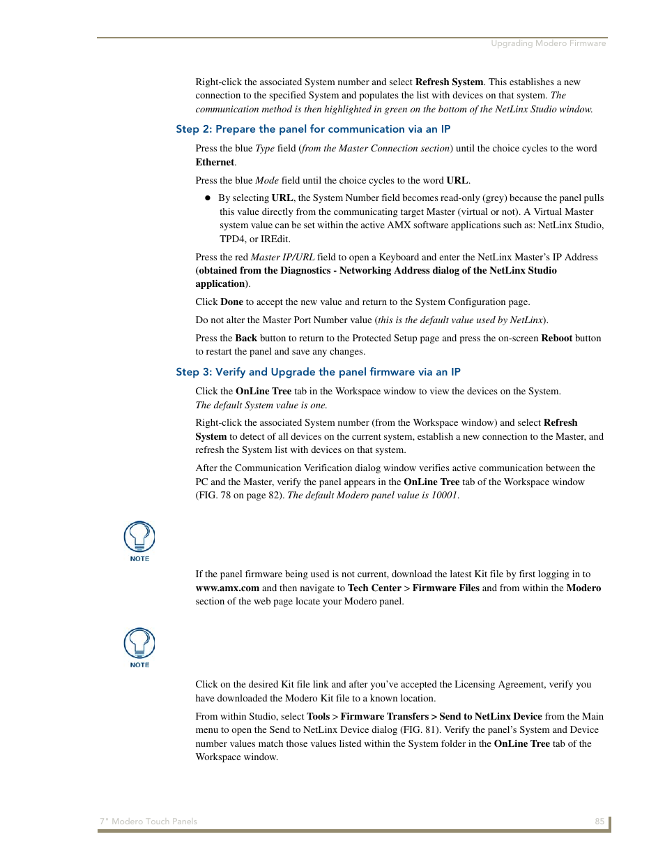 AMX Modero CV7 User Manual | Page 97 / 220