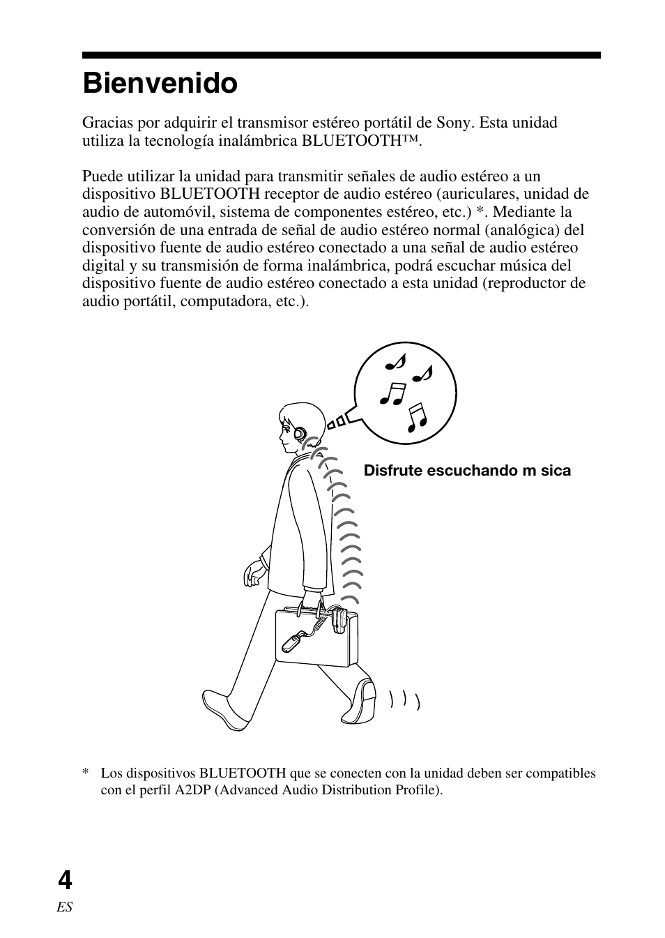 Bienvenido | Sony TMR-BT10 User Manual | Page 24 / 44