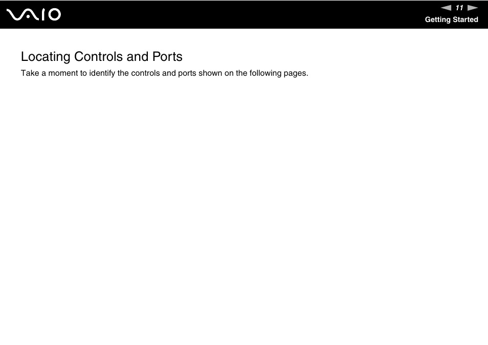 Locating controls and ports | Sony VGN-TX850P User Manual | Page 11 / 202