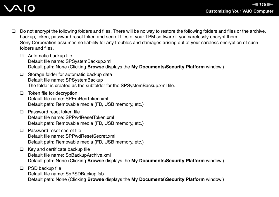 Sony VGN-TX850P User Manual | Page 115 / 202
