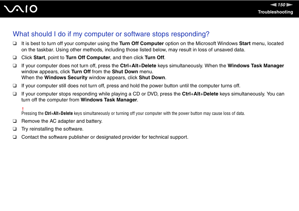 Sony VGN-TX850P User Manual | Page 150 / 202