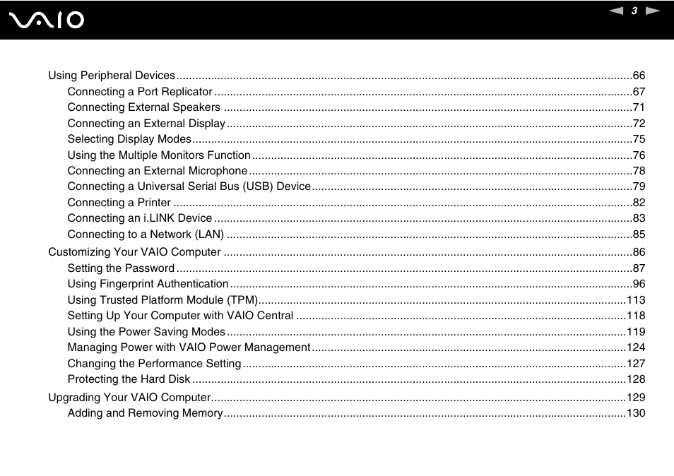 Sony VGN-TX850P User Manual | Page 3 / 202