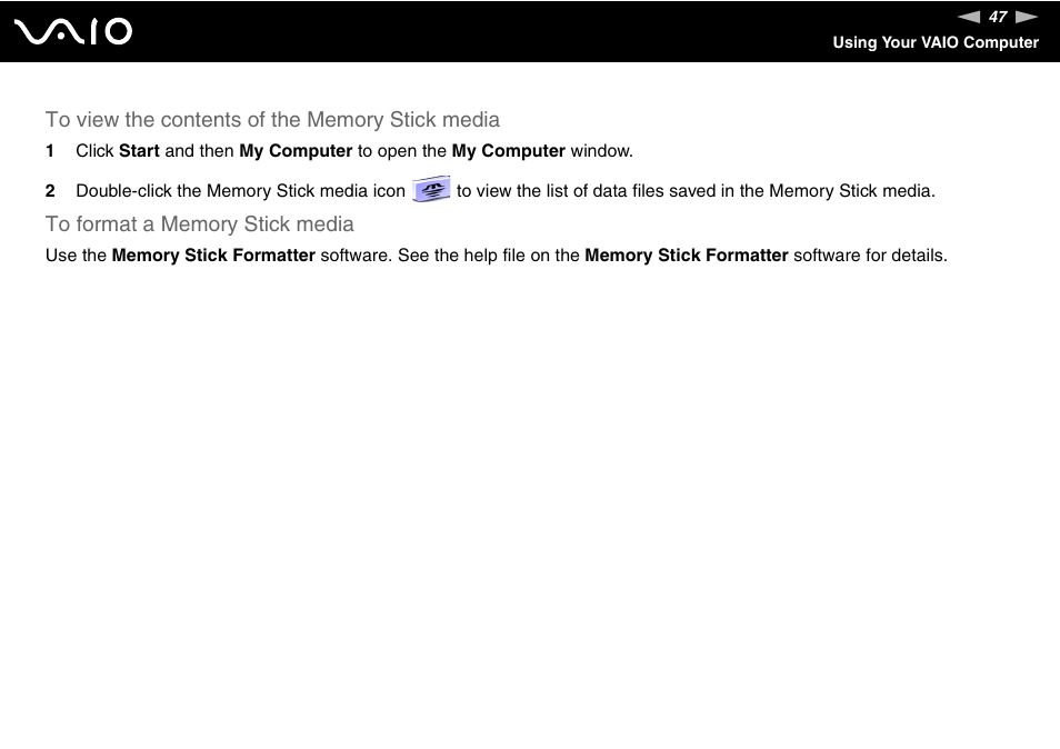 Sony VGN-TX850P User Manual | Page 47 / 202