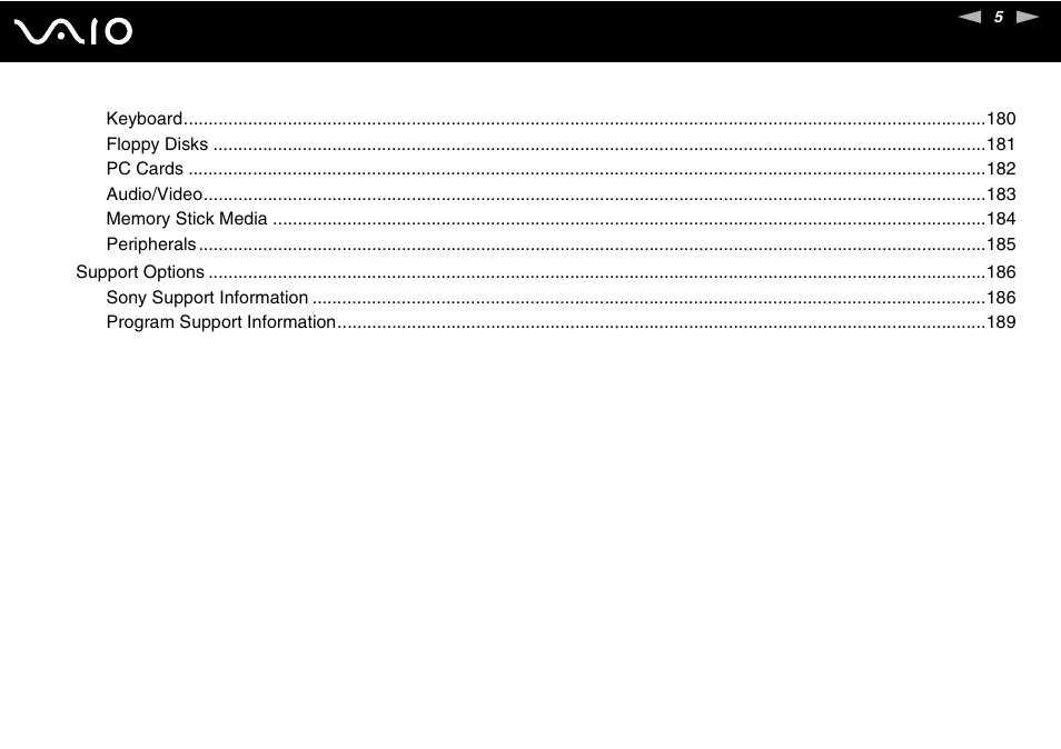 Sony VGN-TX850P User Manual | Page 5 / 202