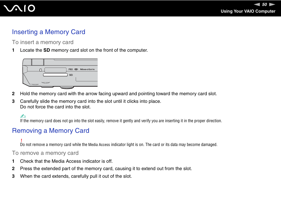 Sony VGN-TX850P User Manual | Page 50 / 202