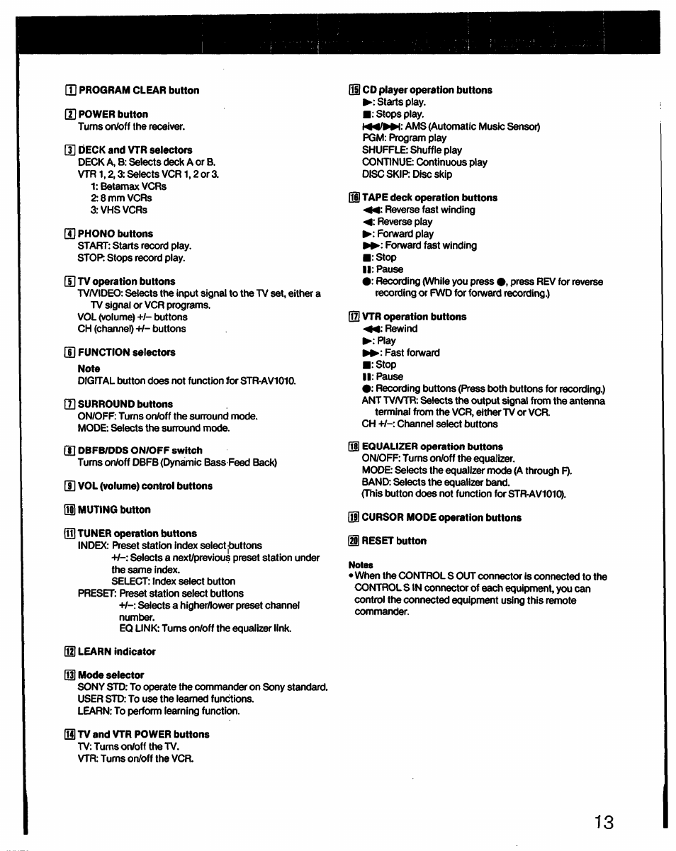 Sony STR-AV910 User Manual | Page 13 / 39