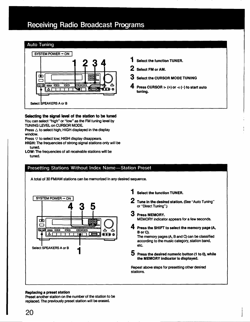 Sony STR-AV910 User Manual | Page 20 / 39