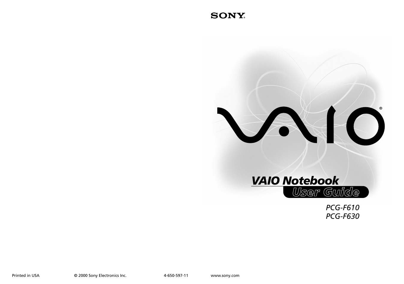 Sony PCG-F630 User Manual | 103 pages