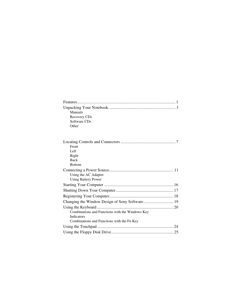 Sony PCG-F630 User Manual | Page 12 / 103