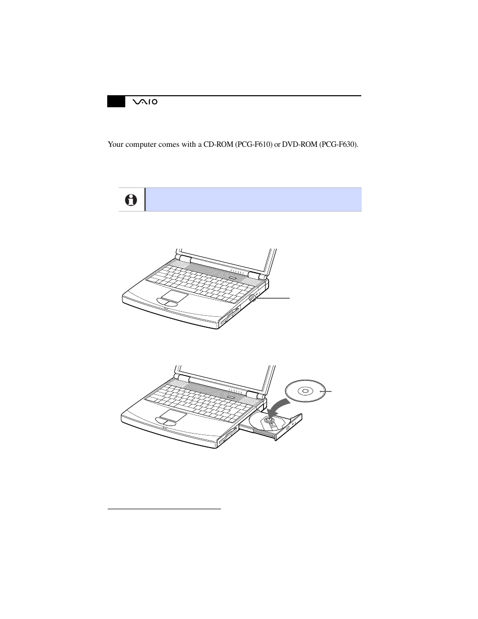 Using the cd-rom or dvd-rom | Sony PCG-F630 User Manual | Page 41 / 103