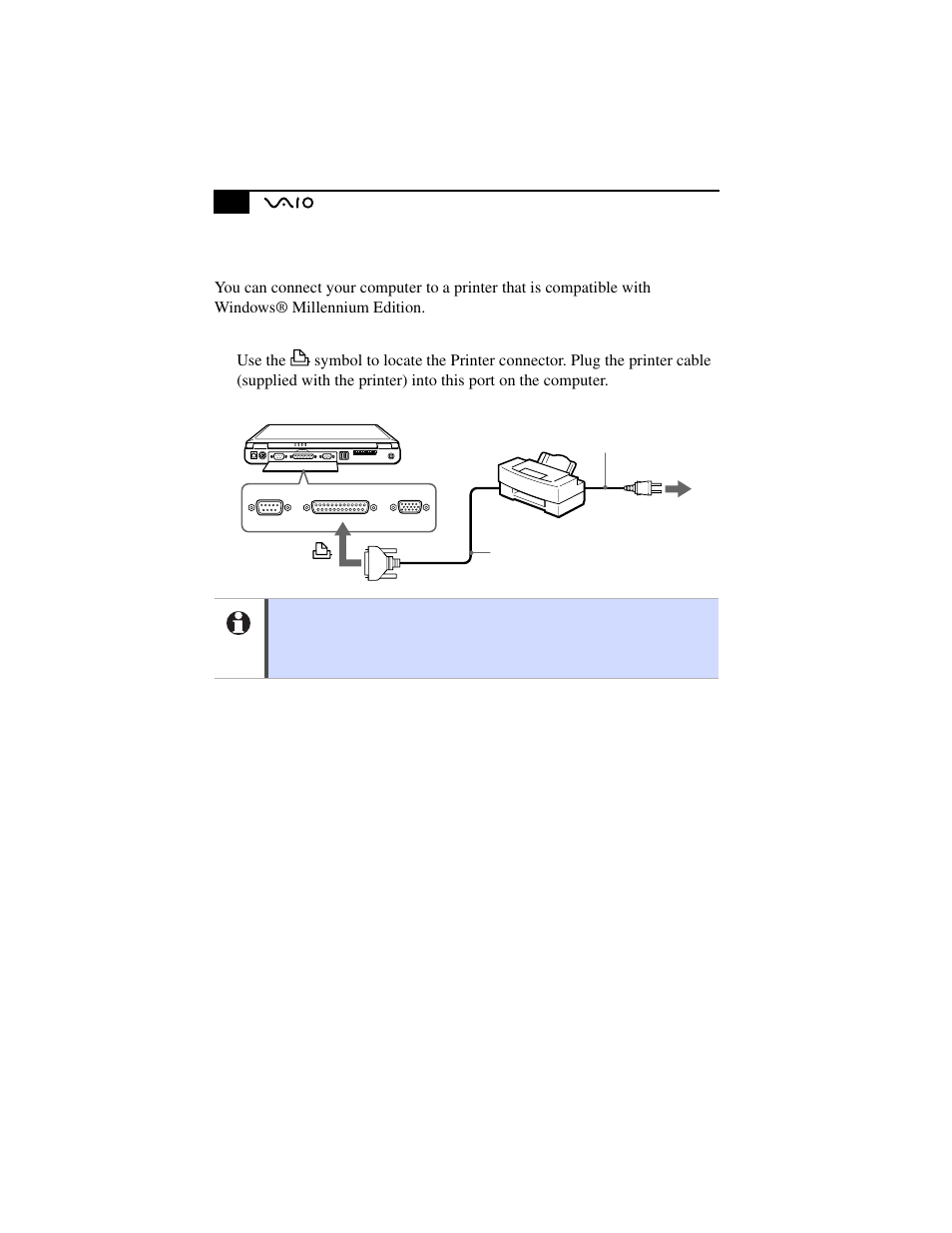 Connecting a printer | Sony PCG-F630 User Manual | Page 55 / 103