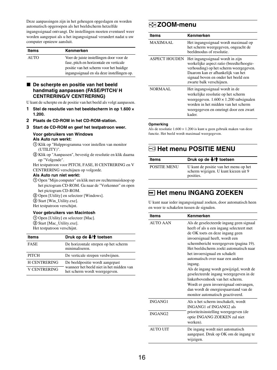 Zoom-menu, Het menu positie menu, Het menu ingang zoeken | Het menu positie menu het menu ingang zoeken | Sony SDM-S205FB User Manual | Page 243 / 403