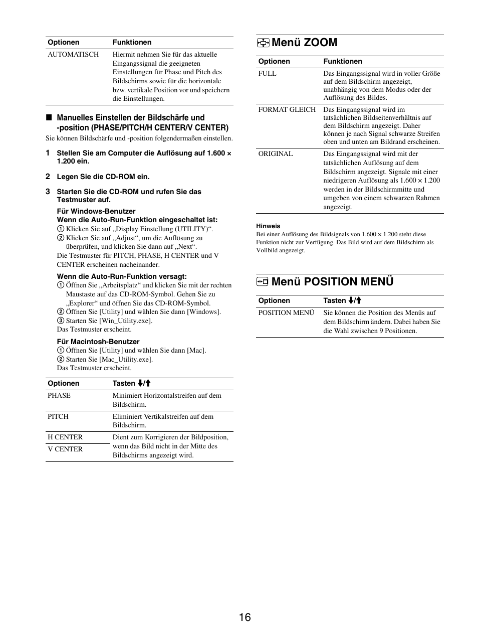 Menü zoom, Menü position menü, Menü zoom menü position menü | Sony SDM-S205FB User Manual | Page 91 / 403