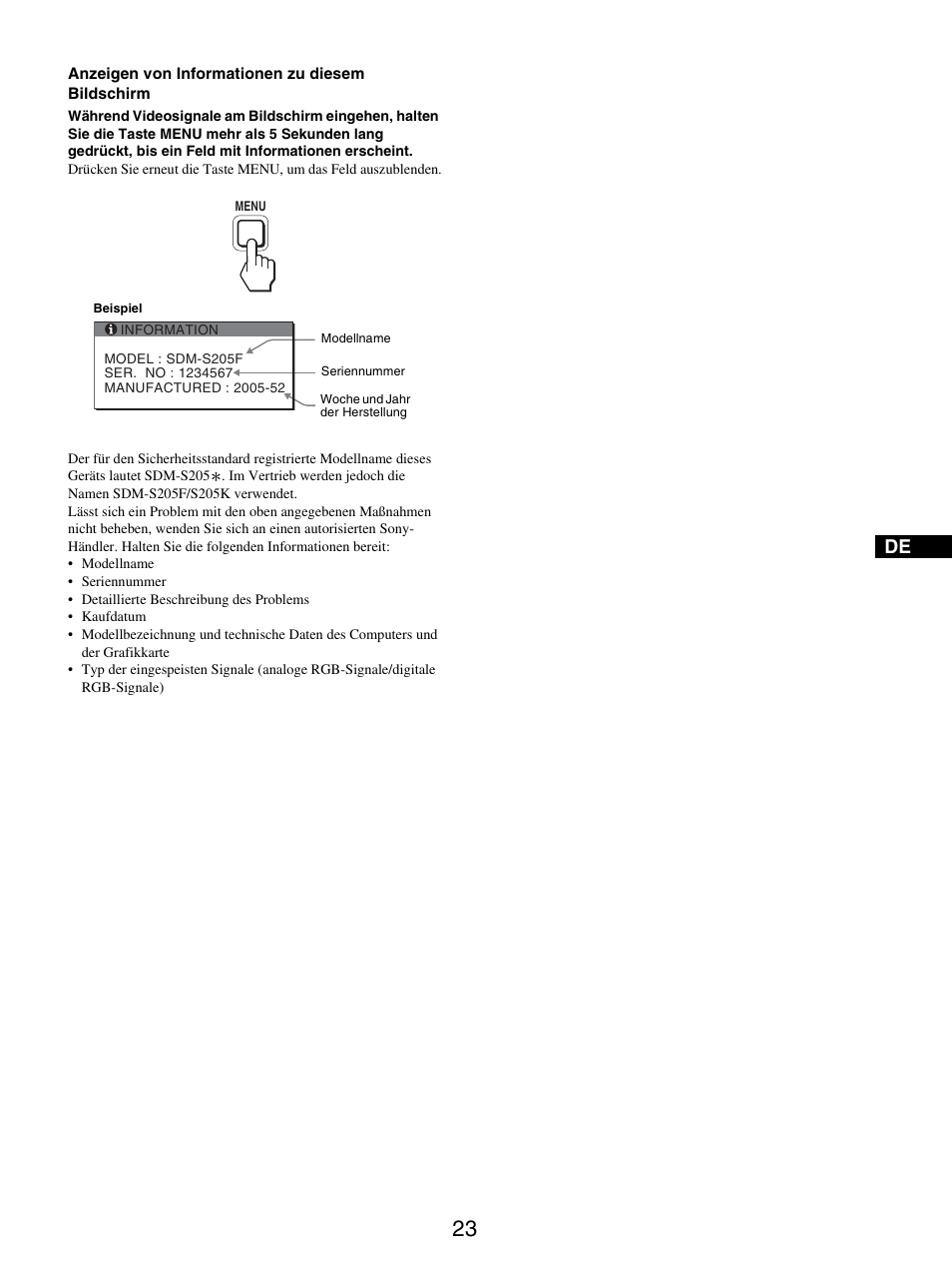 Sony SDM-S205FB User Manual | Page 98 / 403