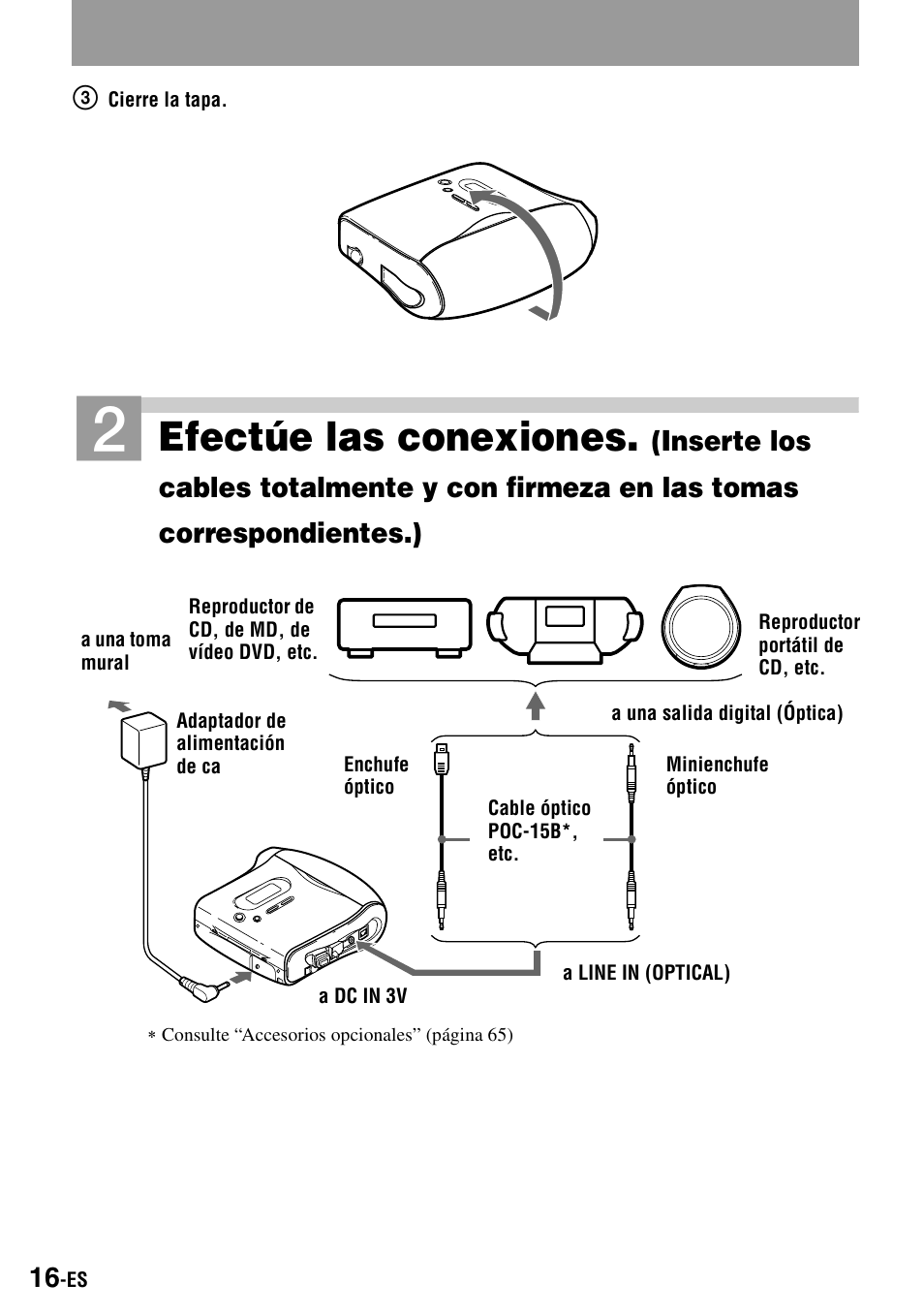 Efectúe las conexiones | Sony MZ-S1 User Manual | Page 156 / 208