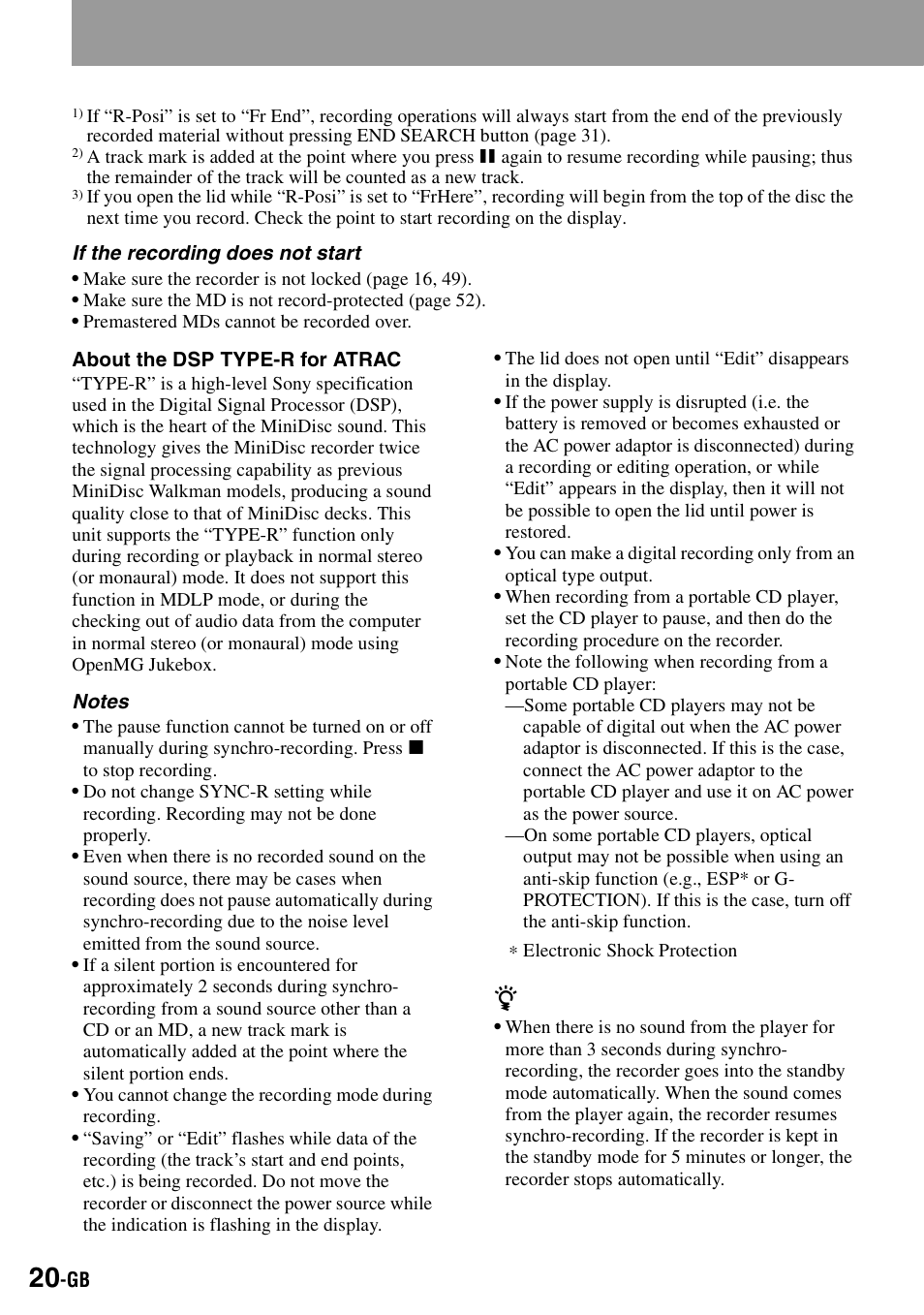 Sony MZ-S1 User Manual | Page 20 / 208