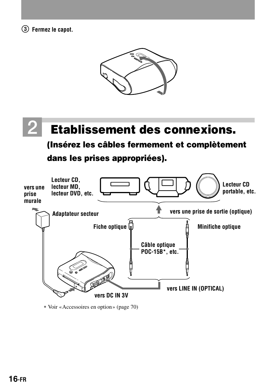 Etablissement des connexions | Sony MZ-S1 User Manual | Page 84 / 208