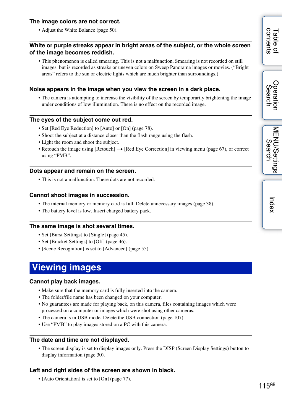 Viewing images | Sony DSC-H55 User Manual | Page 115 / 132