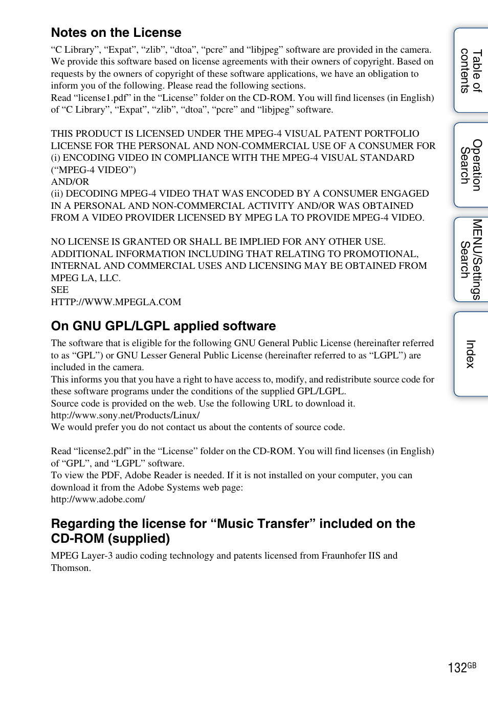 Sony DSC-H55 User Manual | Page 132 / 132