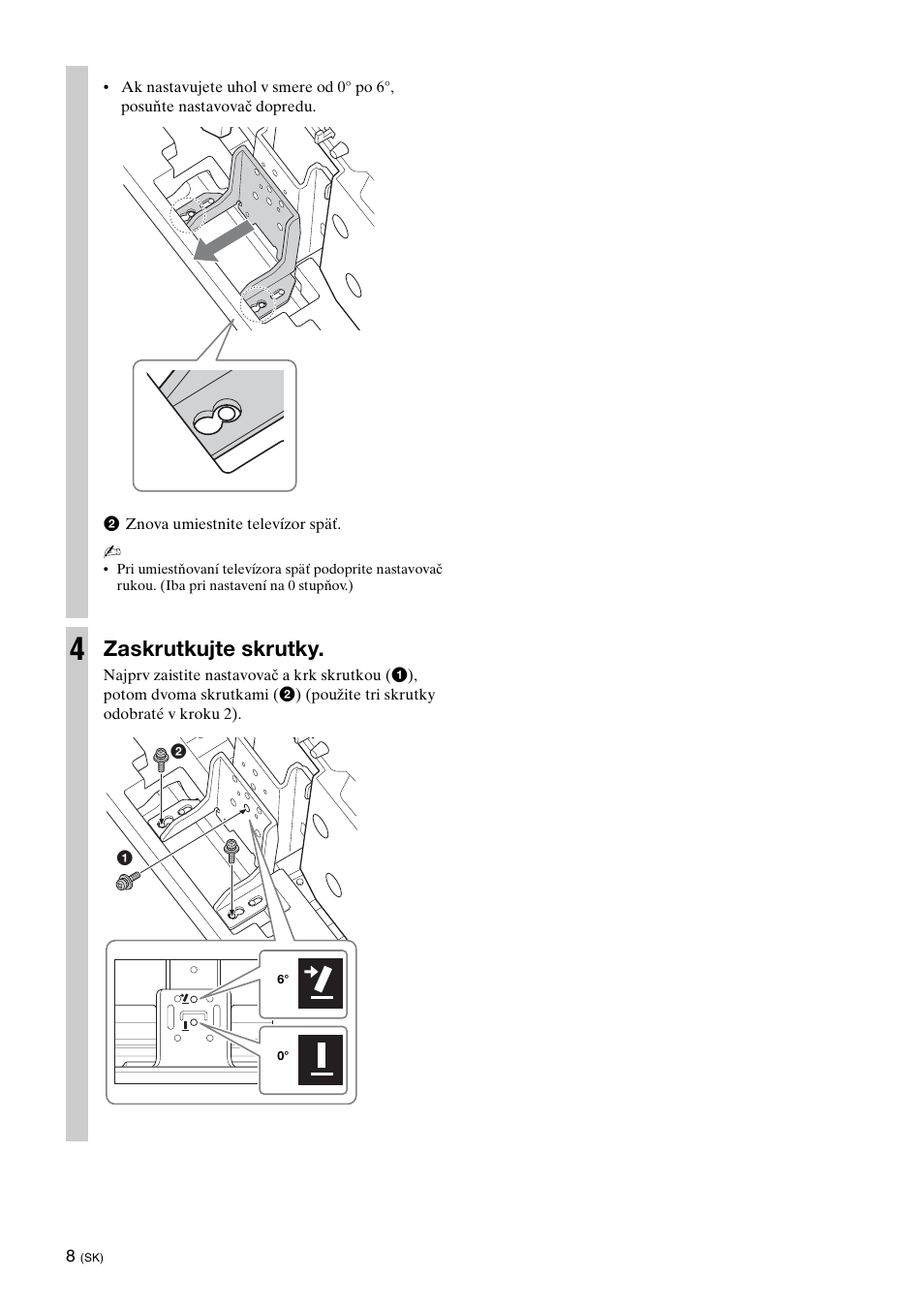 Zaskrutkujte skrutky | Sony SU-52HX1 User Manual | Page 144 / 220