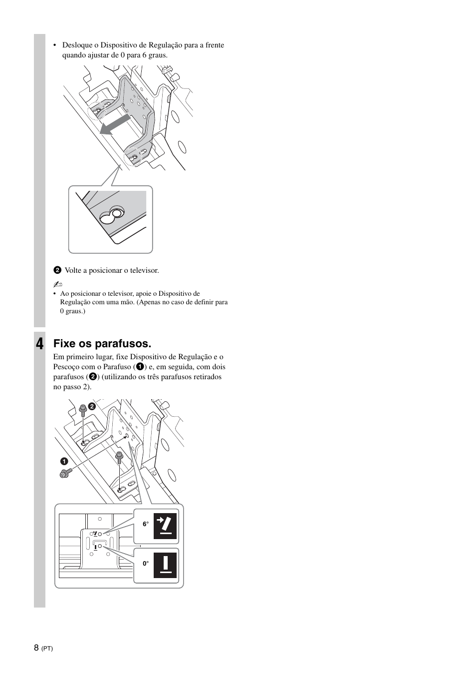 Fixe os parafusos | Sony SU-52HX1 User Manual | Page 80 / 220