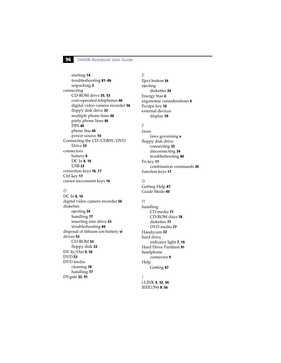 Sony PCG-SR5K User Manual | Page 108 / 110