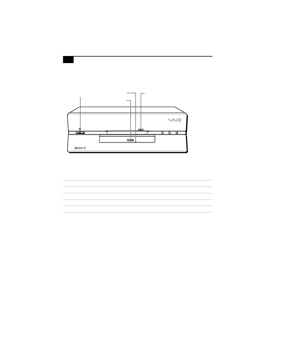 Buttons and switches, 4buttons and switches | Sony PCV-L400 User Manual | Page 12 / 106
