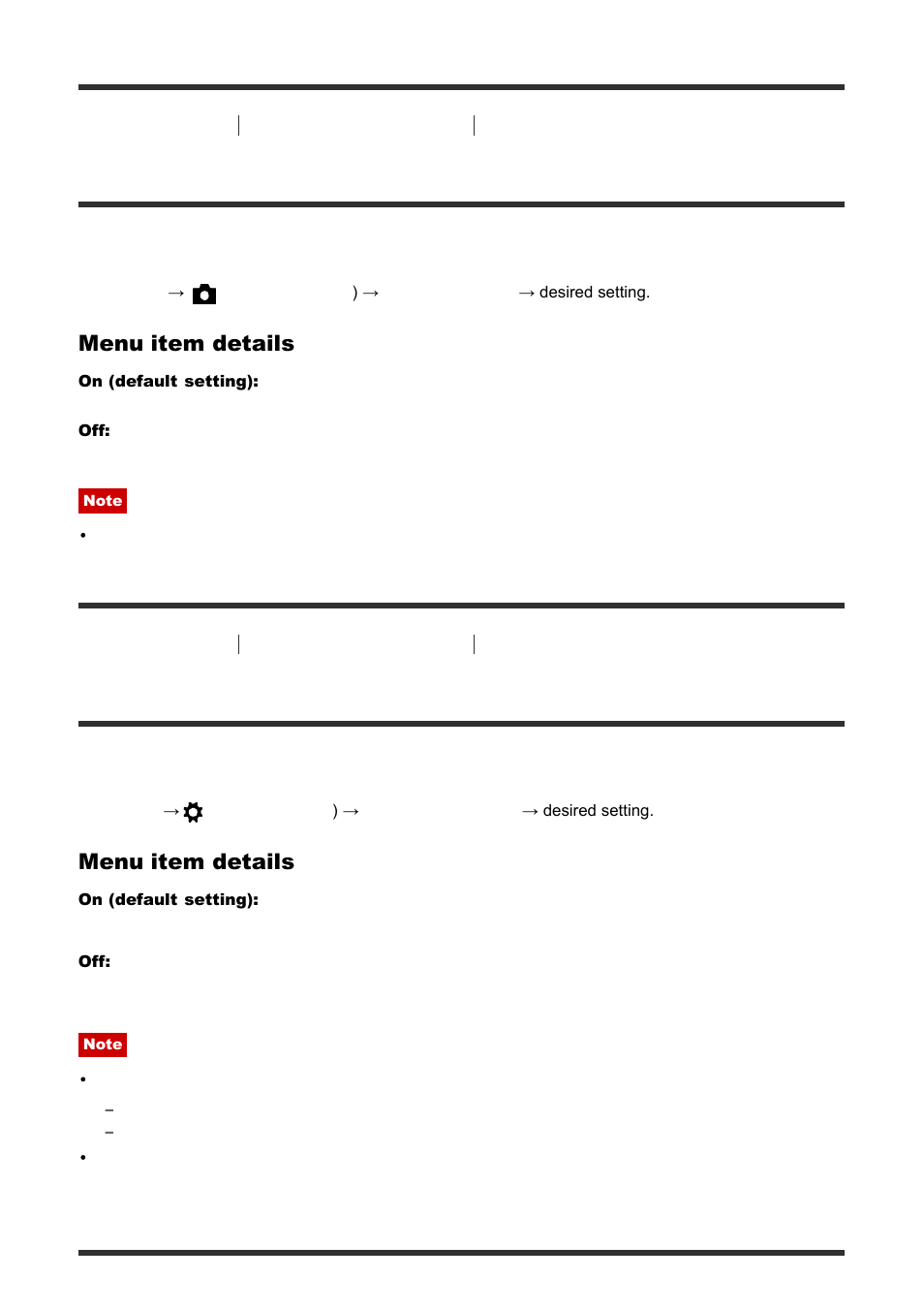 Audio recording [125, Audio level display [126, Audio rec level [127 | Audio recording, Audio level display, Menu item details | Sony ILCA-77M2 User Manual | Page 110 / 205