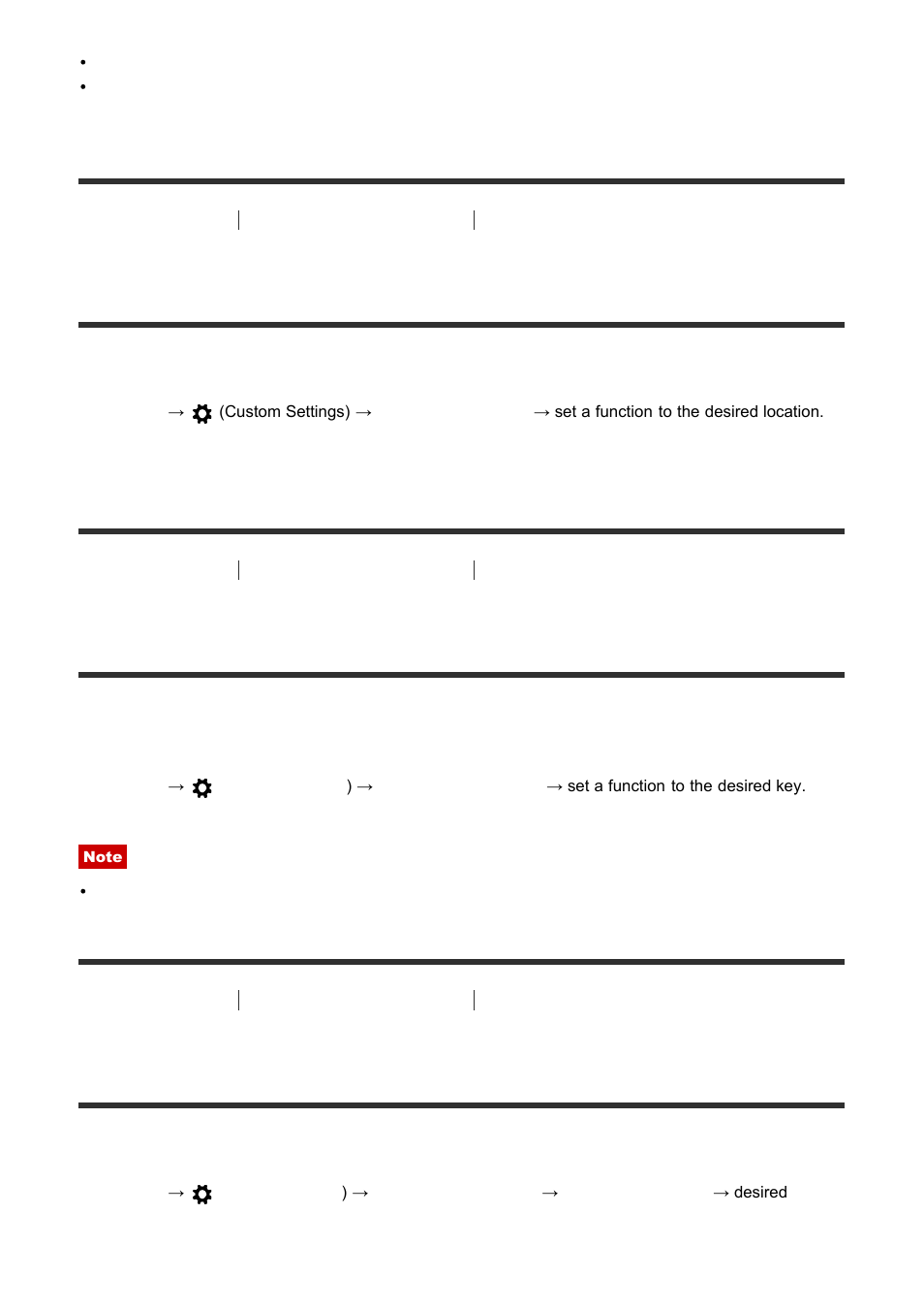 Function menu set. [133, Custom key settings [134, Function of the focus hold button [135 | Function menu set, Custom key settings, Function of the focus hold button | Sony ILCA-77M2 User Manual | Page 114 / 205