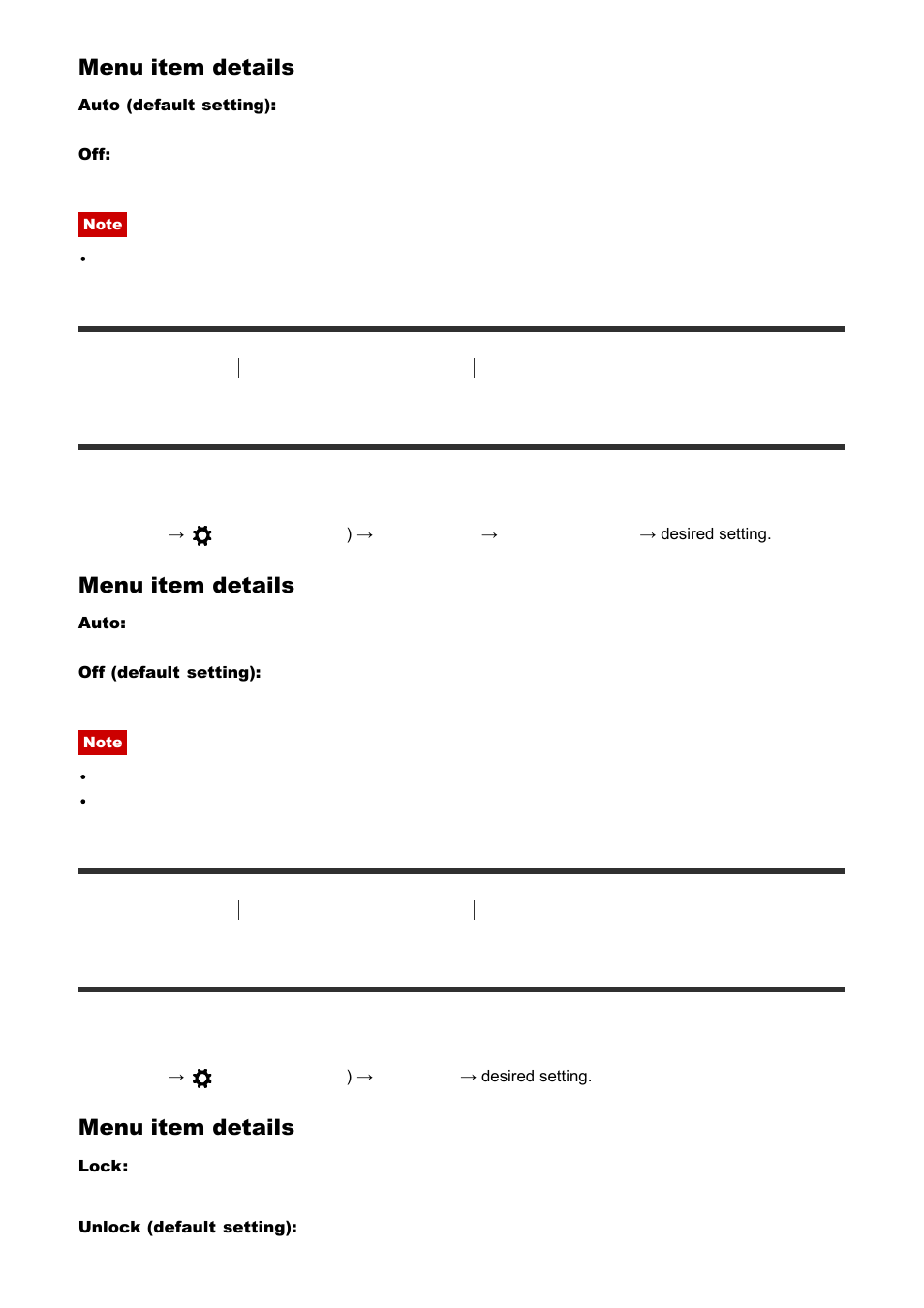 Distortion comp. [169, Dial lock [170, Distortion comp | Dial lock, Menu item details | Sony ILCA-77M2 User Manual | Page 130 / 205