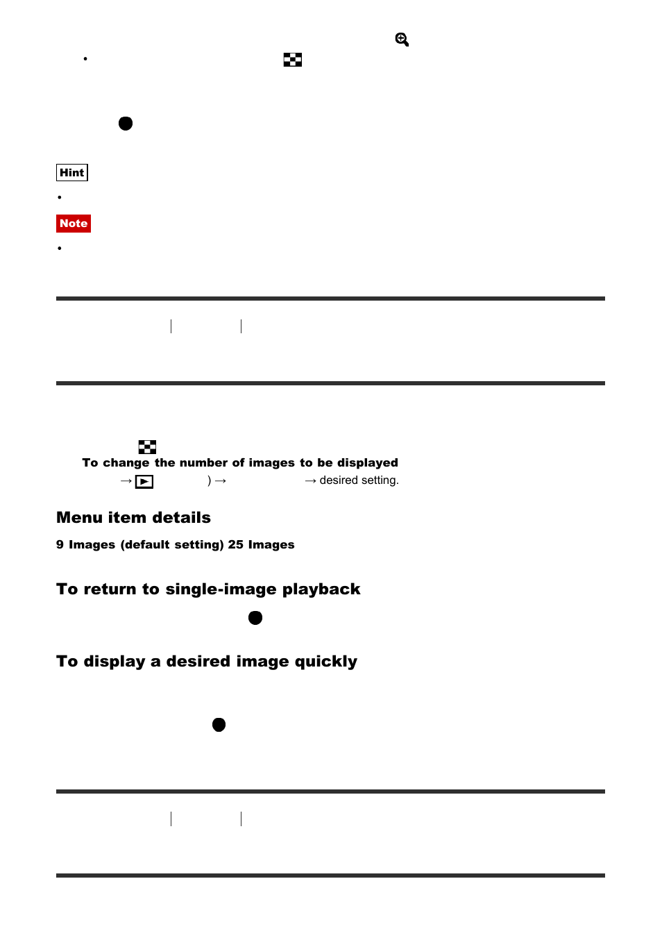 Image index [176, Image index, Switching the screen display (during playback) | Menu item details | Sony ILCA-77M2 User Manual | Page 133 / 205
