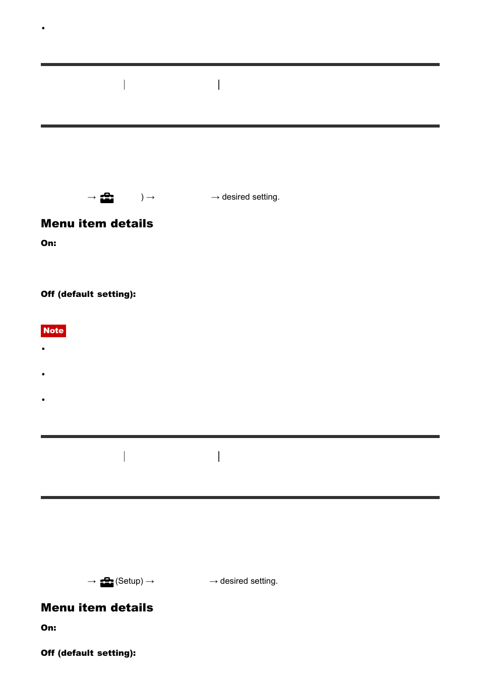 Demo mode [203, Remote ctrl [204, Demo mode | Remote ctrl, Menu item details | Sony ILCA-77M2 User Manual | Page 149 / 205