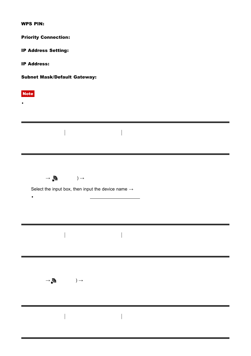 Edit device name [235, Disp mac address [236, Ssid/pw reset [237 | Edit device name, Disp mac address, Ssid/pw reset | Sony ILCA-77M2 User Manual | Page 168 / 205