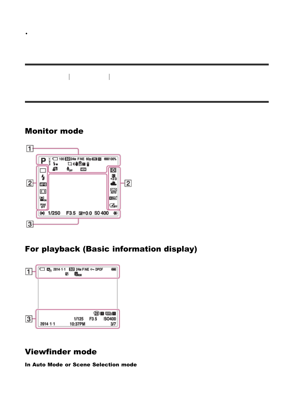 List of icons on the screen [8, List of icons on the screen | Sony ILCA-77M2 User Manual | Page 22 / 205