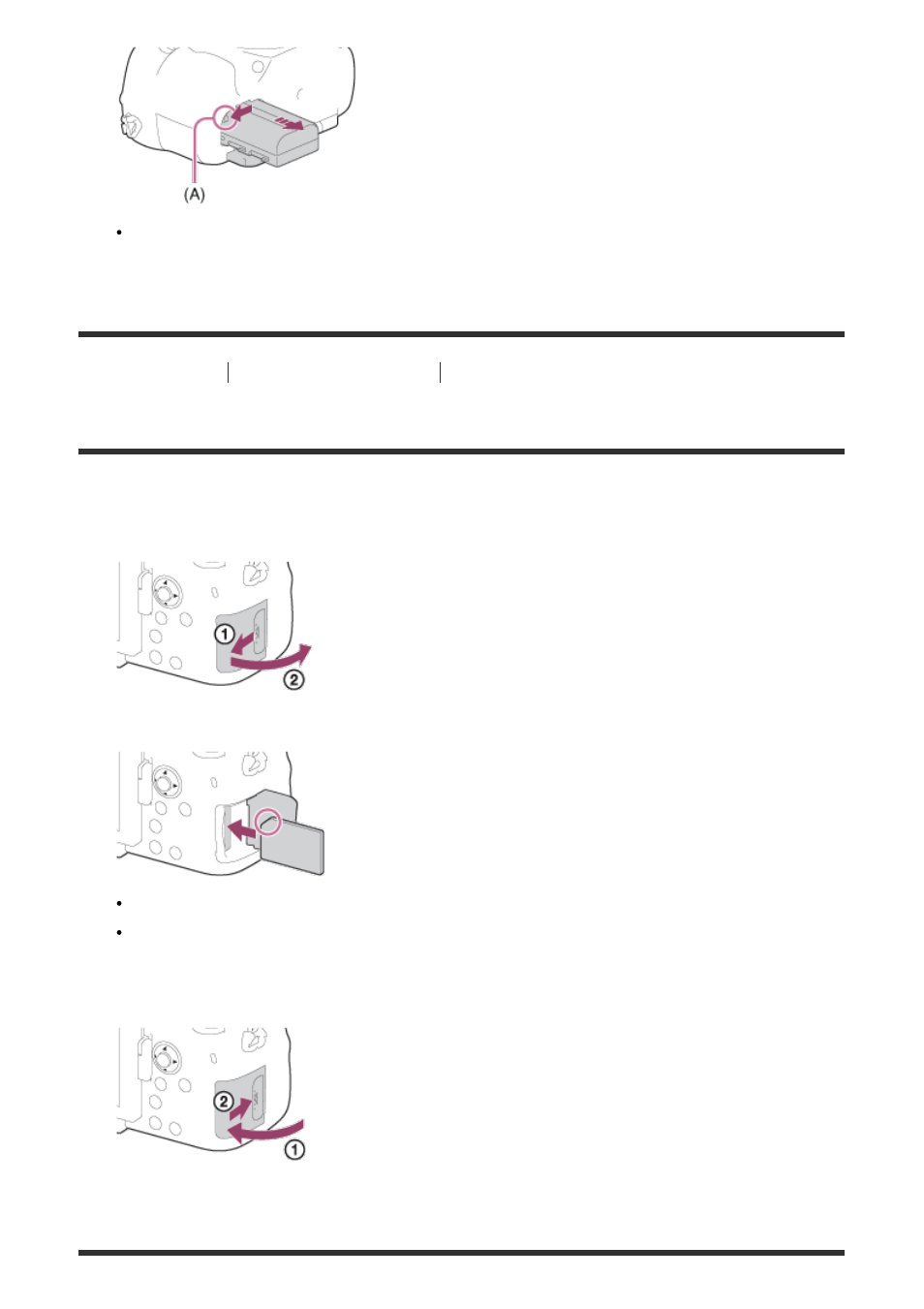 Inserting a memory card [19, Removing the memory card [20 | Sony ILCA-77M2 User Manual | Page 35 / 205