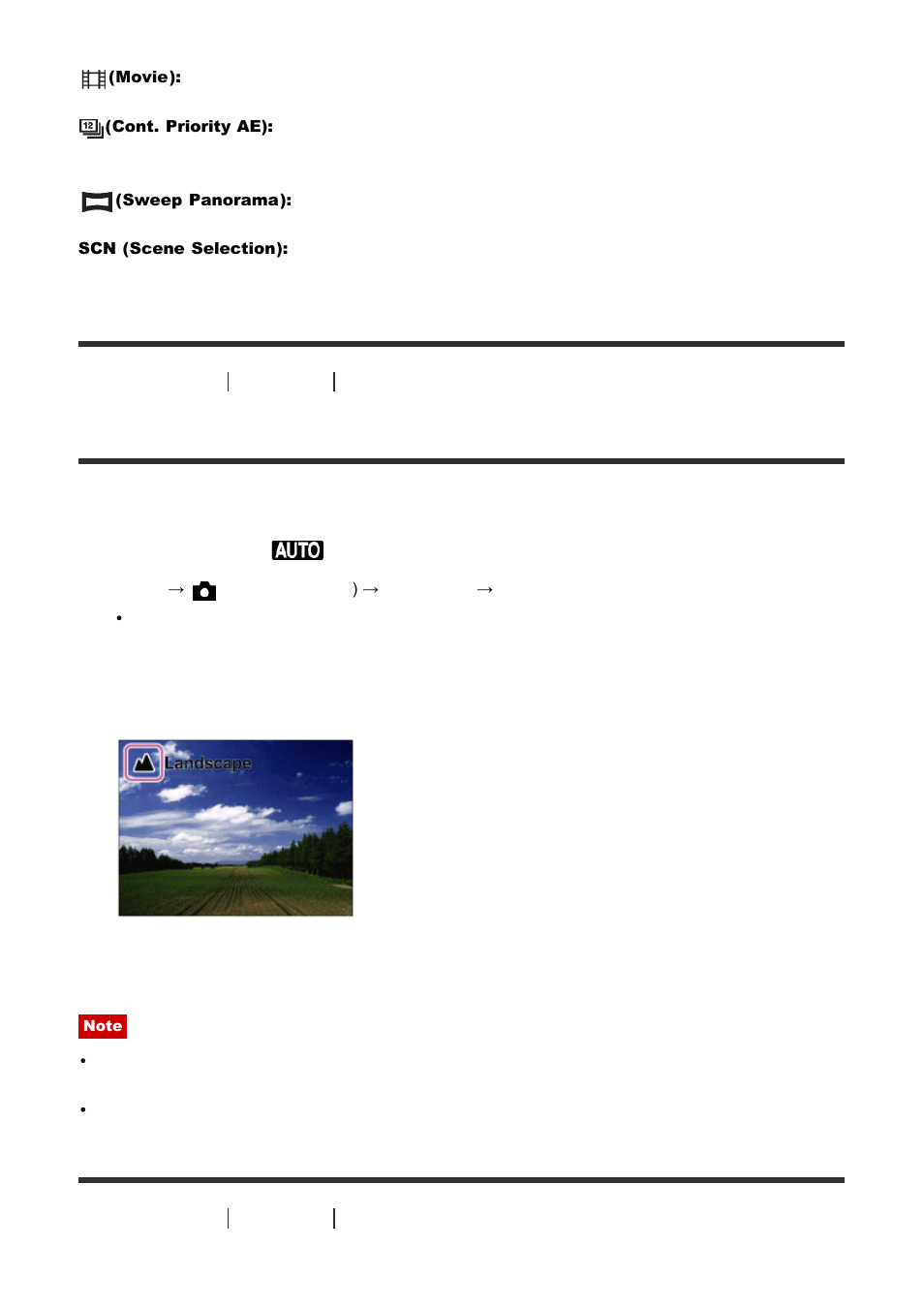 Intelligent auto [33, Superior auto [34, Intelligent auto | Sony ILCA-77M2 User Manual | Page 47 / 205