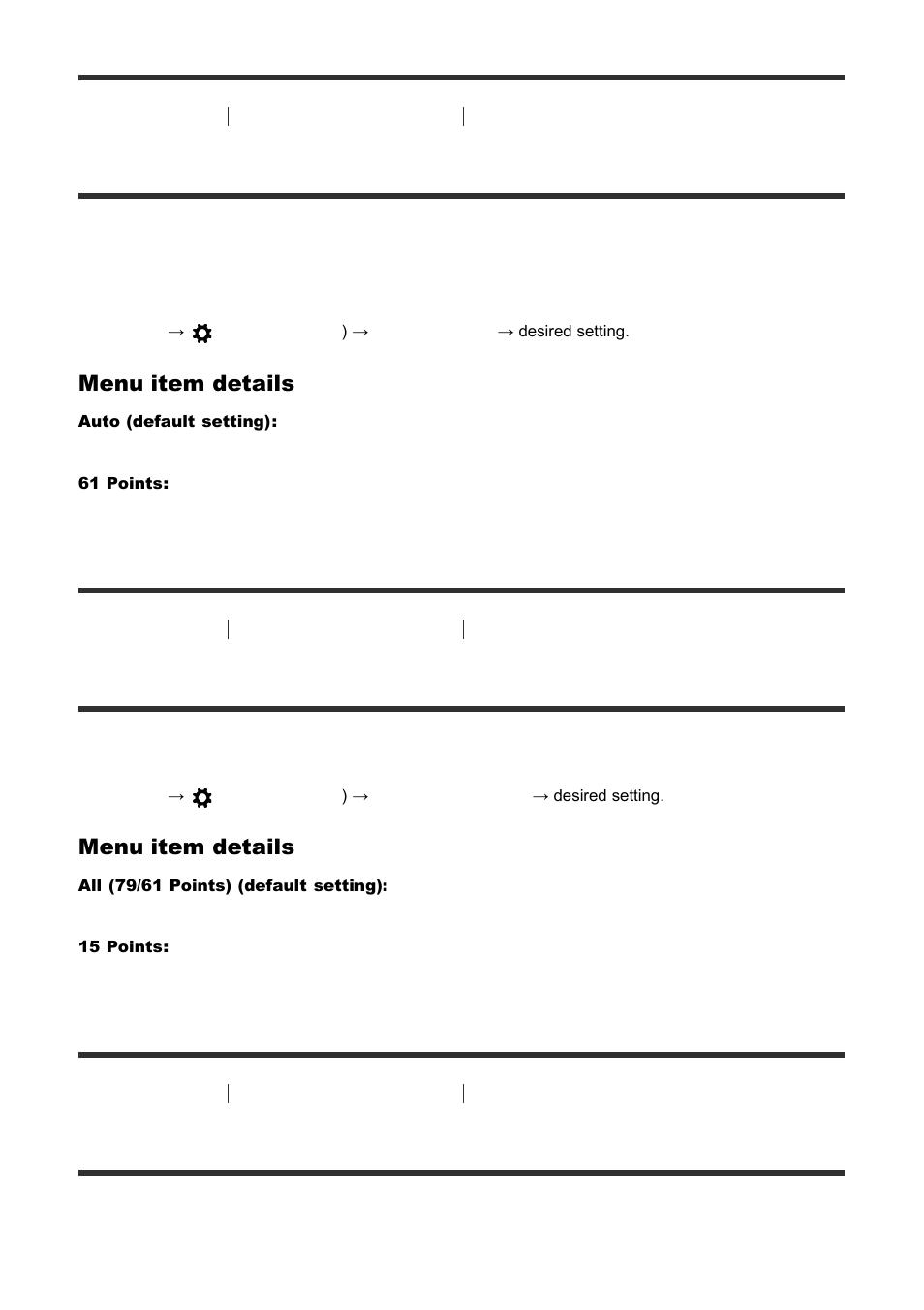 Flexible spot points [71, Wide af area disp. [72, Af area points | Flexible spot points, Wide af area disp | Sony ILCA-77M2 User Manual | Page 75 / 205