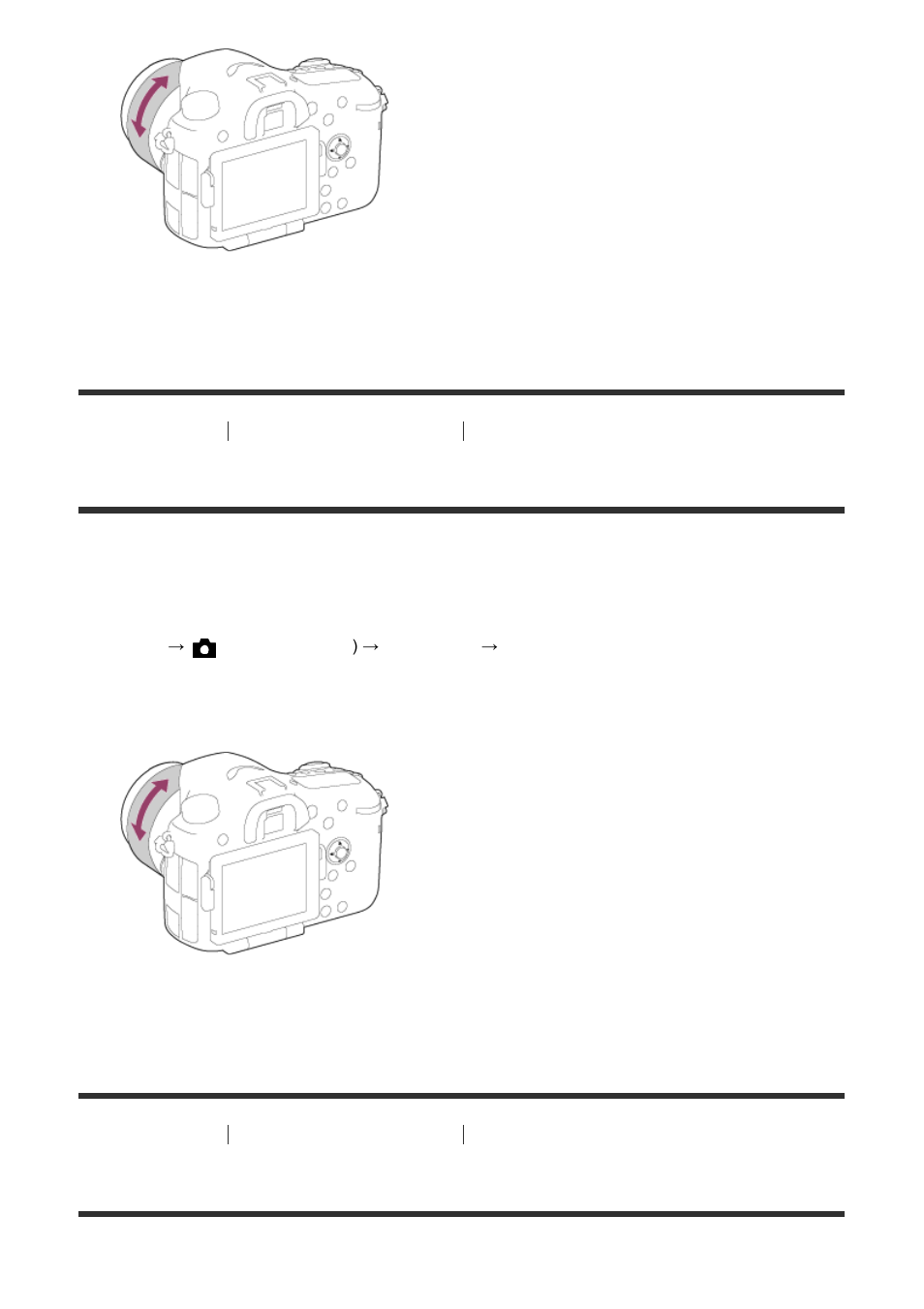 Direct manual focus (dmf) [75, Focus magnifier [76, Direct manual focus (dmf) | Focus magnifier | Sony ILCA-77M2 User Manual | Page 77 / 205