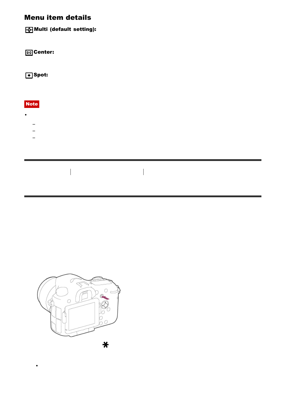 Ae lock [97, Ae lock, Menu item details | Sony ILCA-77M2 User Manual | Page 89 / 205