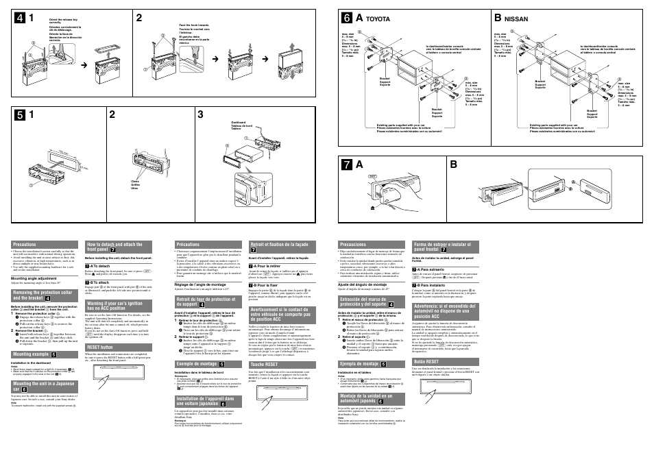 Toyota, Nissan | Sony MEX-BT2600 User Manual | Page 2 / 2