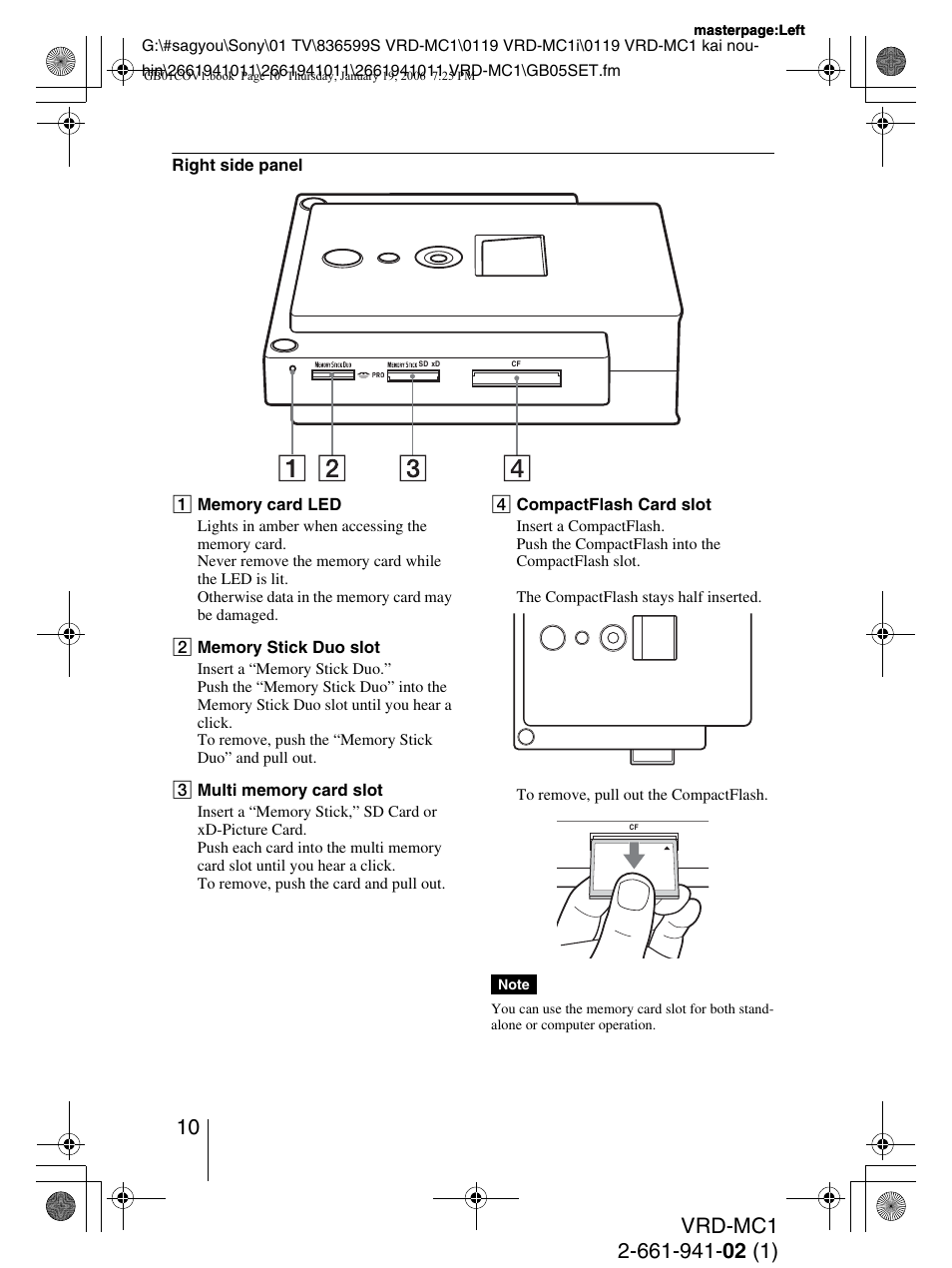 Sony VRD-MC1 User Manual | Page 10 / 56