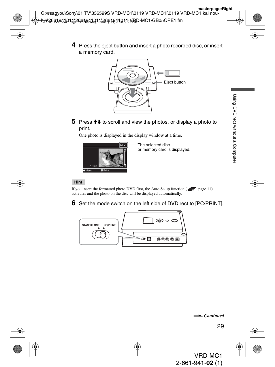 Sony VRD-MC1 User Manual | Page 29 / 56